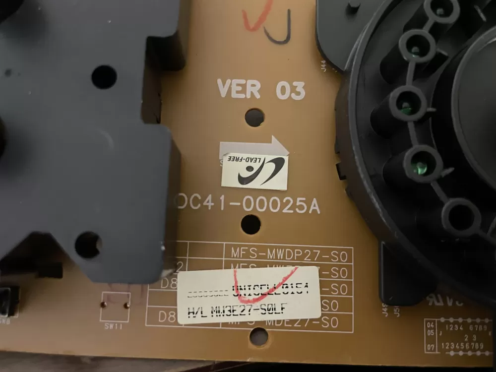 Samsung DC92-00124A MFS-MW3E27-S0LF Washer Control Board AZ100155 | Wmv229