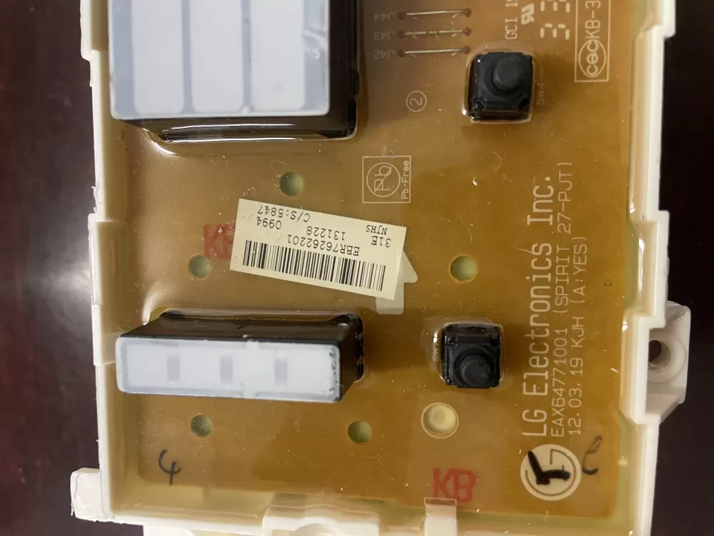 LG EBR76262201 EBR75446006 Washer Control Board AZ39543 | KMV391