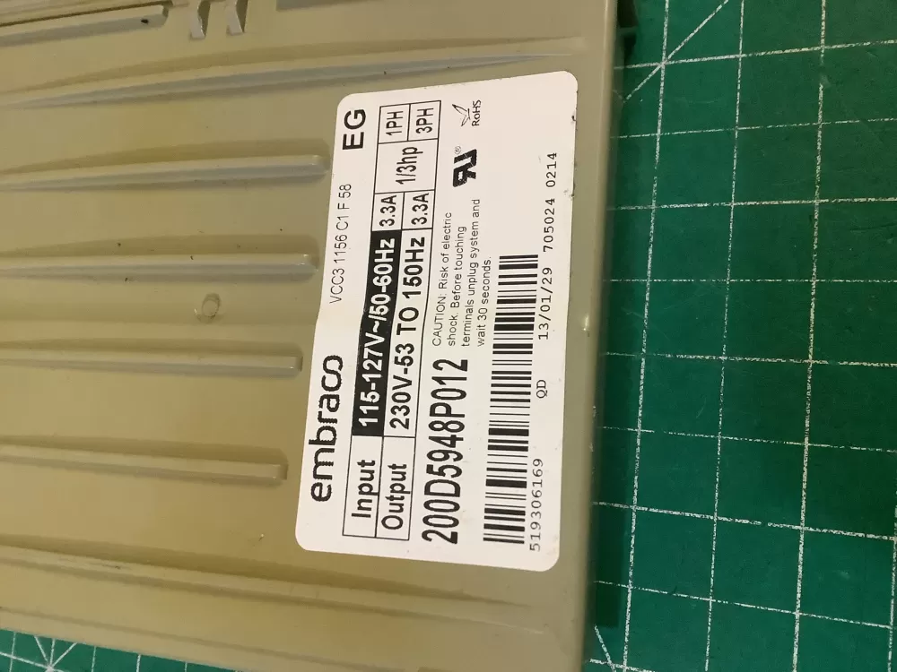 GE 200D5948P012 Refrigerator Control Board Inverter AZ195103 | NR652