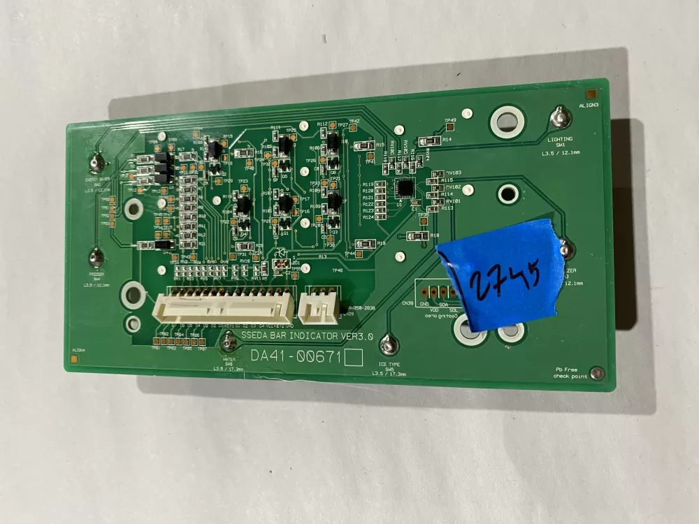 Samsung DA41-00671 Refrigerator Control Board AZ186609 | BK2745