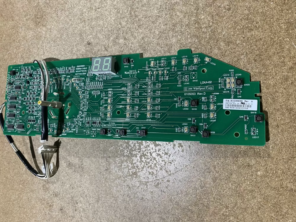 Whirlpool W10399099 Washer Control Board AZ76980 | BK1019