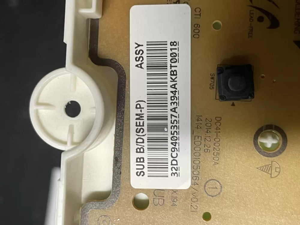 Samsung DC94 05357A Dryer Control Board AZ24401 | WMV320