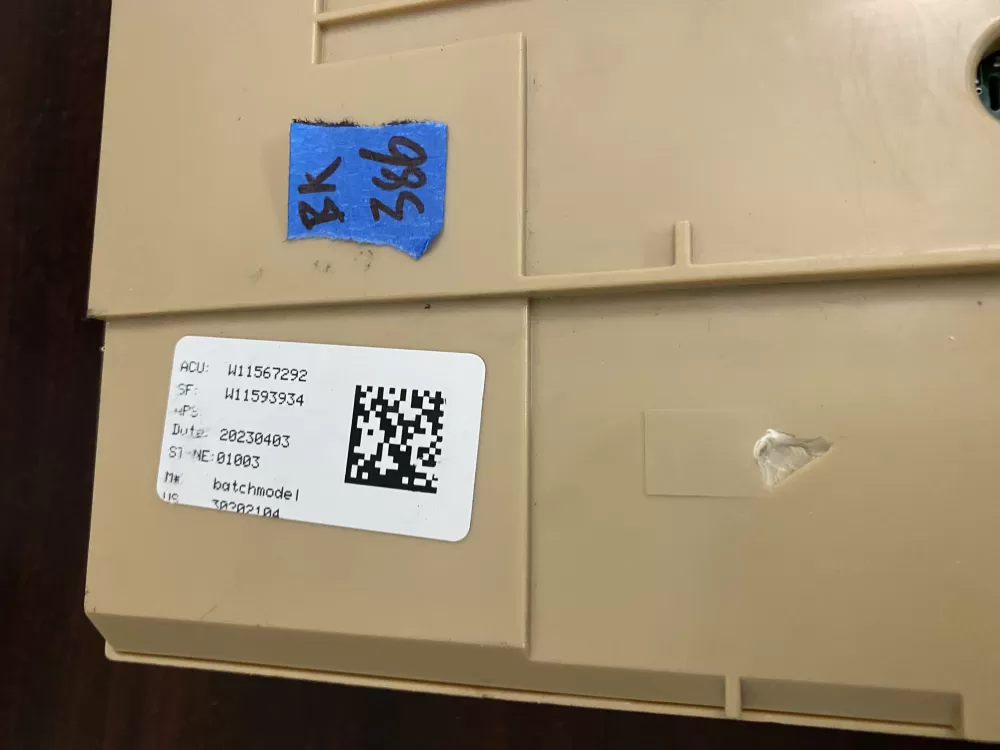 KitchenAid W11567292 W11672225 Dishwasher Control Board AZ36982 | BK386