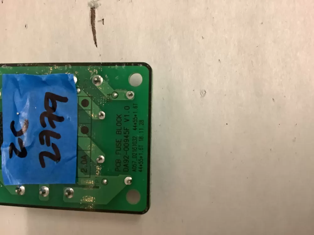 Samsung DA92 00945F Refrigerator Control Board Fuse AZ199687 | ZC2779