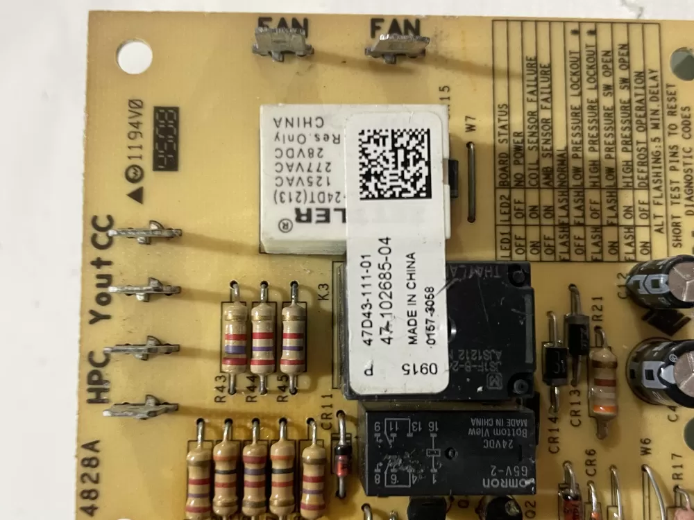 Emerson 47 102685 06 47d43 111 03 Circuit d43 Control Board AZ179082 | Wm653