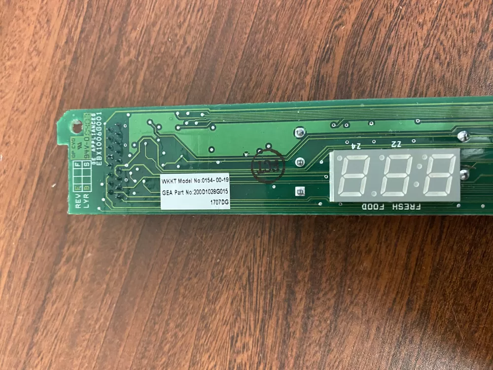 GE 200D1028G015 Refrigerator Display Control Board