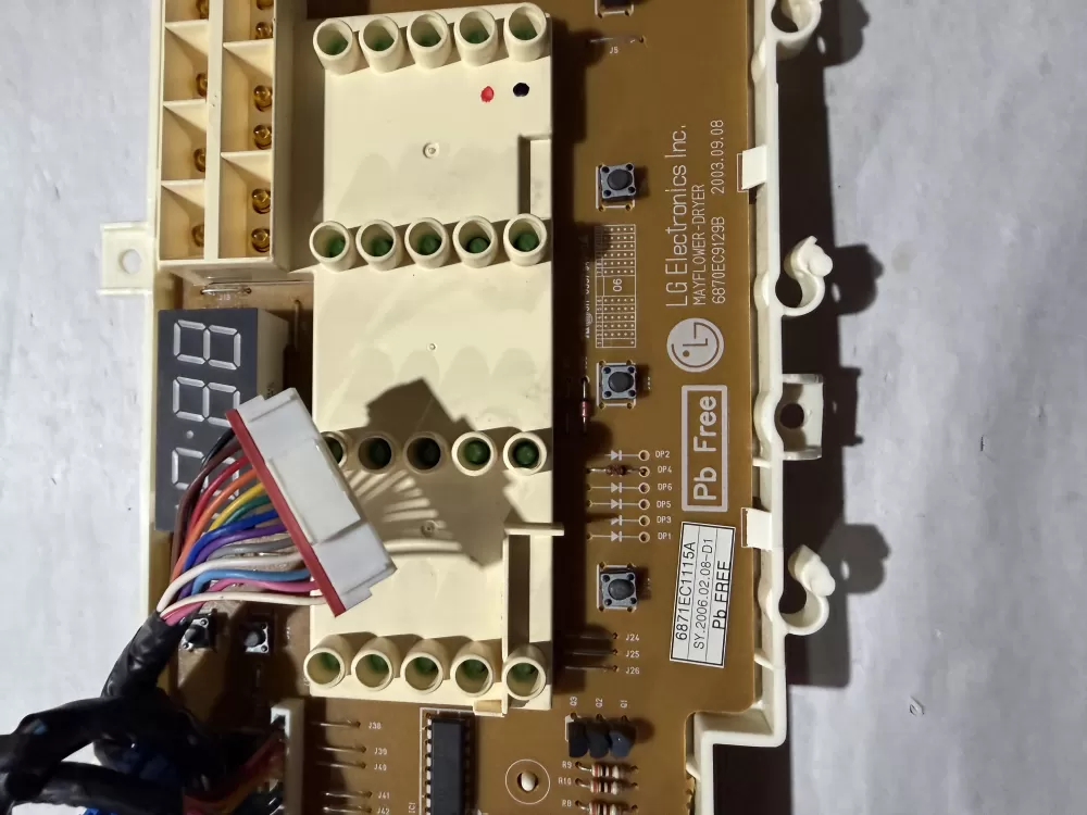 LG 6870EC9129B 6871EC1115A Dryer Control Board AZ210164 | KMV922