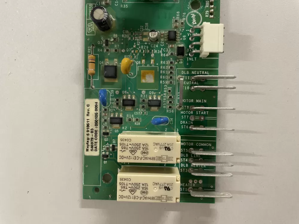 Whirlpool Maytag Amana Dishwasher Control Board 6 918611 Rev AZ142170 | KM1033