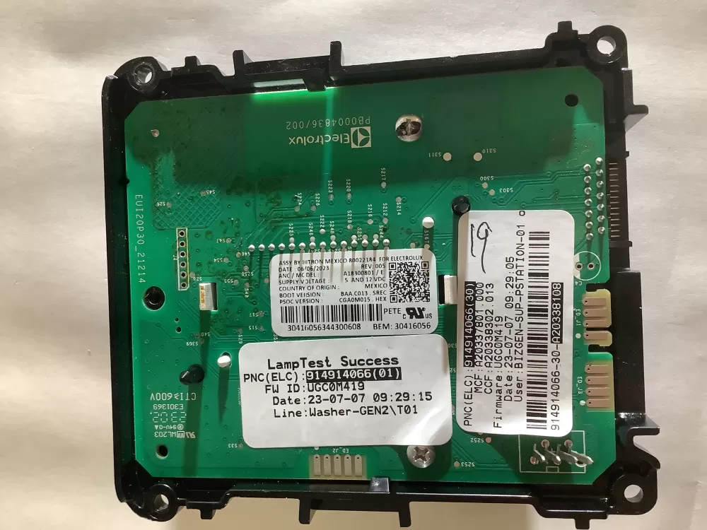 Electrolux A18300801 Washer Control Board AZ100966 | AV1902