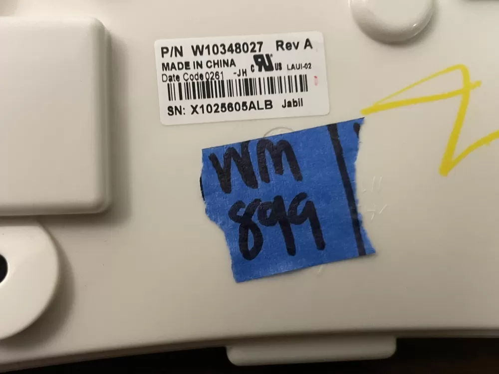 Whirlpool W10604637 Washer Control Board User Interface AZ102086 | Wm899
