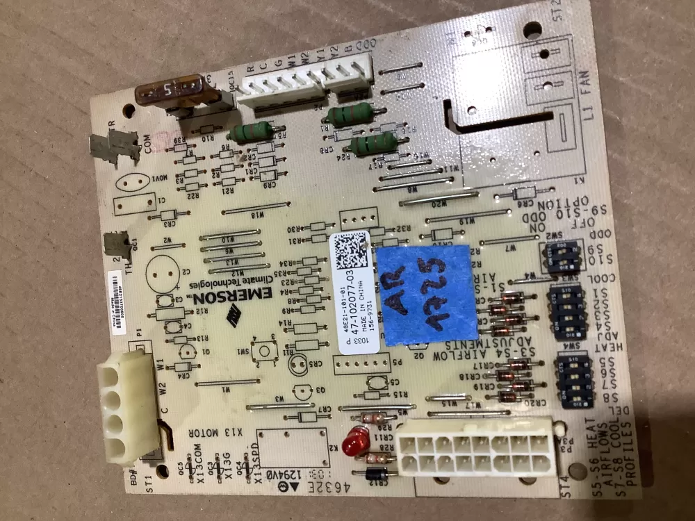 Rheem Emerson 47 102077 03 48e21 101 01  Control Board AZ109457 | AR1725