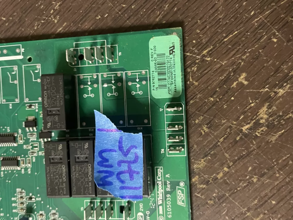 KitchenAid WP9762774 Range Relay Control Board AZ41642 | Wm1725