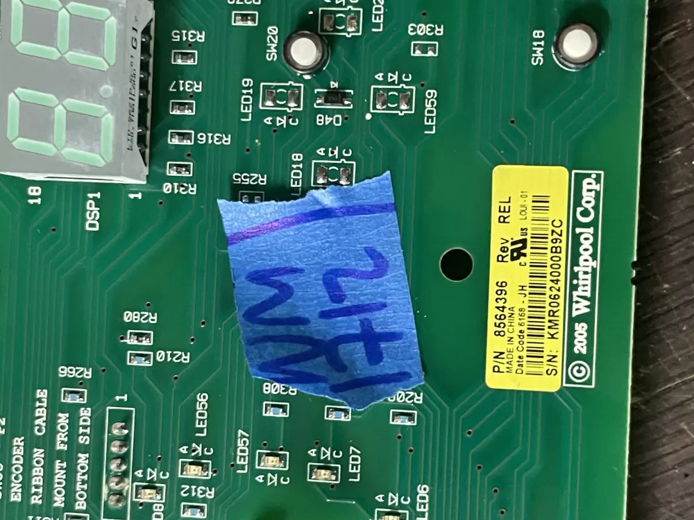 Kenmore 8564396 8564400 WP8564396 Dryer Control Board AZ41190 | Wm1712