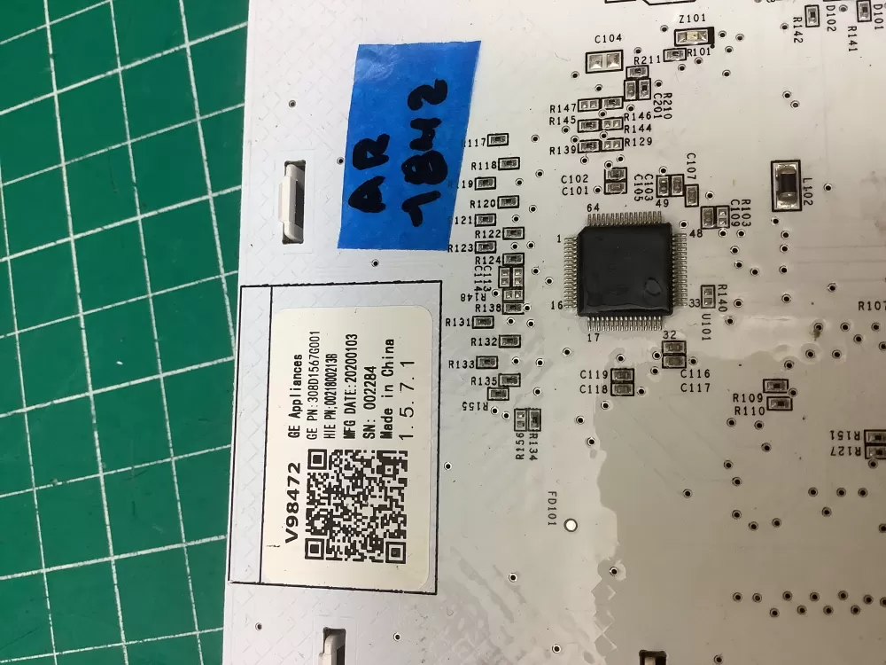 GE 308D1567G001 WH22X31164 Washer Control Board User Interface AZ222139 | AR1842