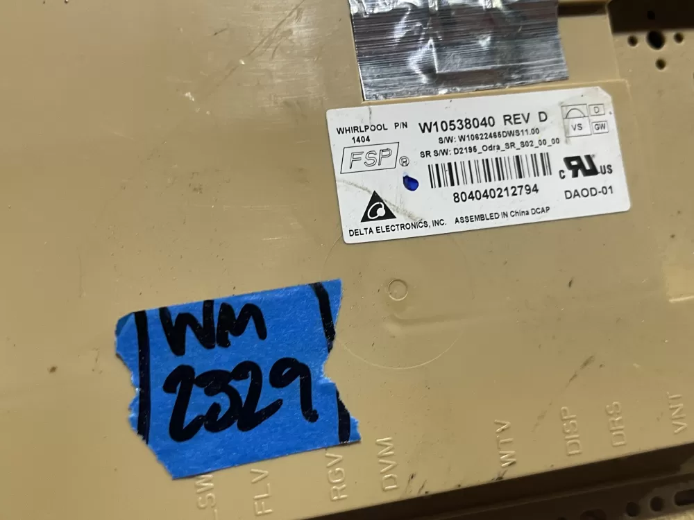KitchenAid W10866116 Dishwasher Control Board AZ140633 | Wm2329