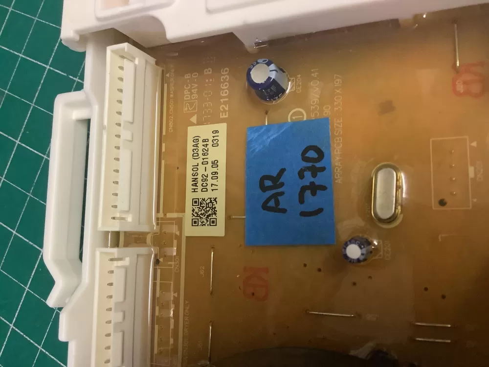 Samsung Washer Control Board DC92-01624B AZ205776 | AR1770