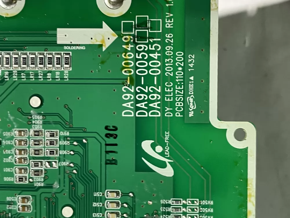 Samsung DA92 00649A Refrigerator Control Board Dispenser AZ152233 | Wm881