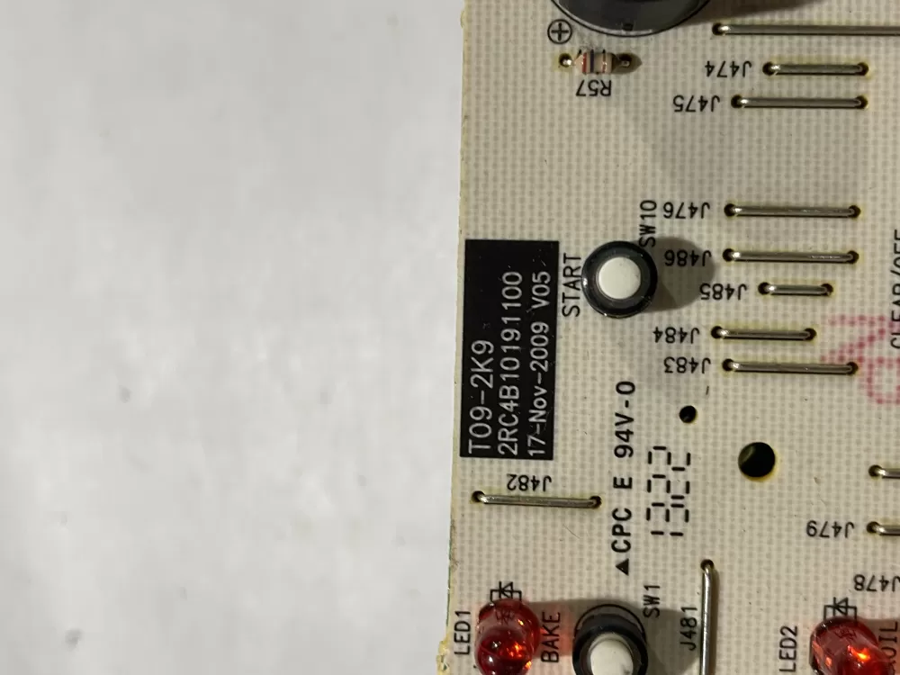 GE 2RC4B10191100 T09 2K9 Range Oven Control Board AZ184549 | Wm395