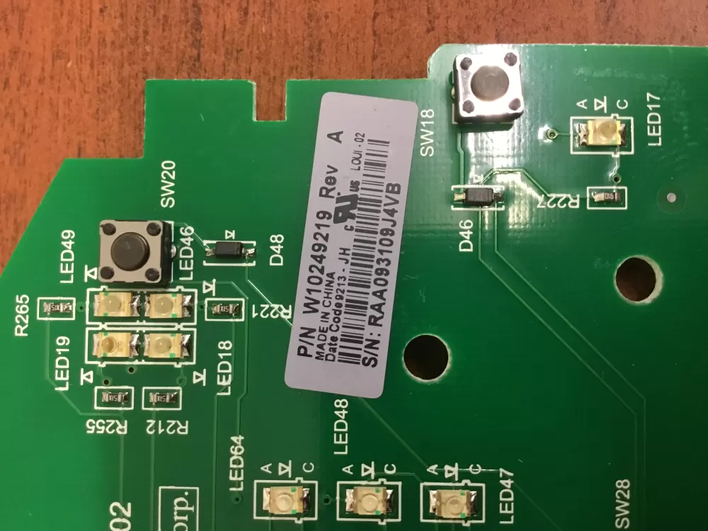 Whirlpool W10249219 W10249220 Washer Control Board AZ33300 | NRV365