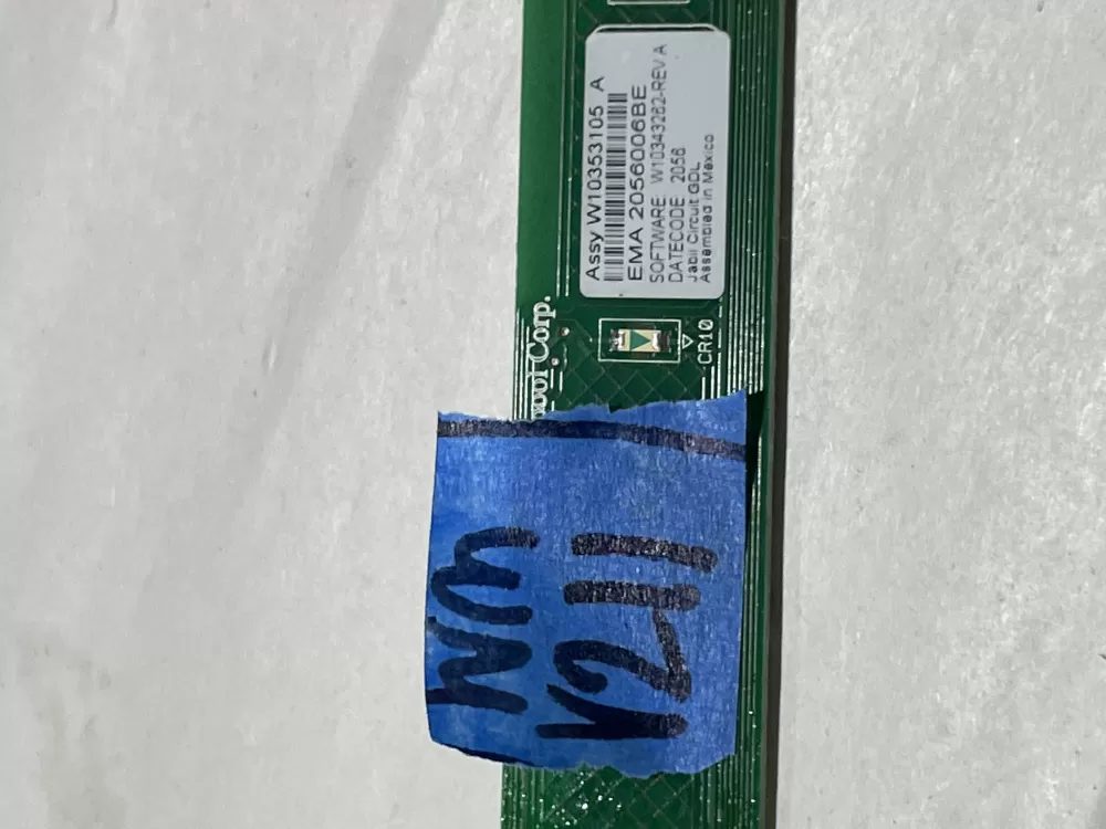 Whirlpool W10353105 Dishwasher Control Board Interface AZ134707 | Wmv211