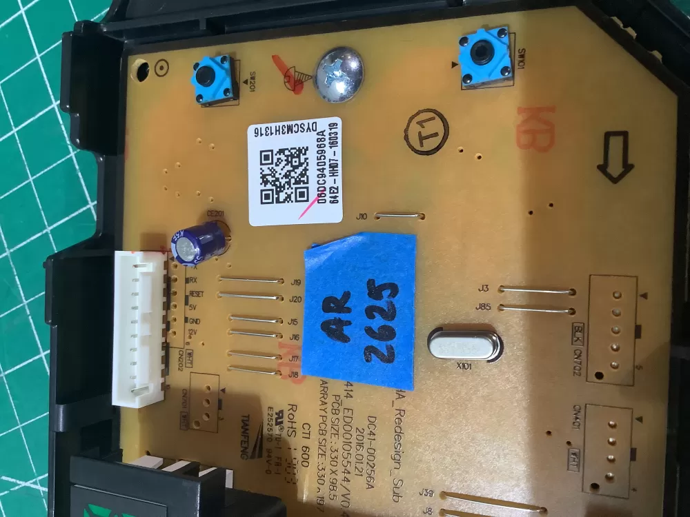 Samsung DC9405968A Washer Control Board AZ193914 | AR2625