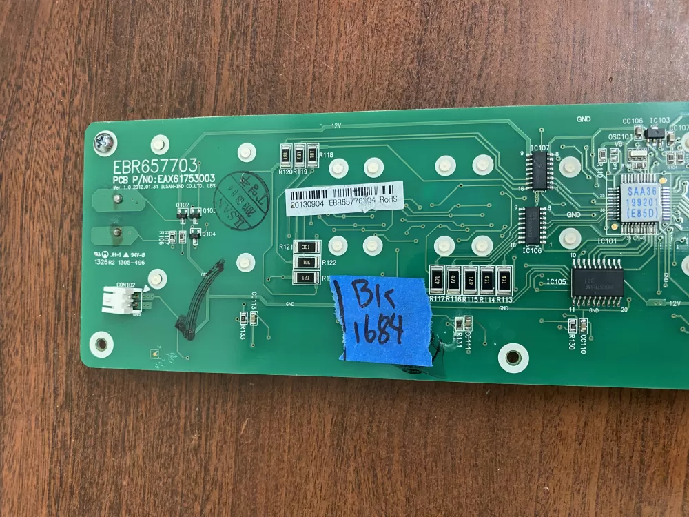 Kenmore EBR65770304 Refrigerator Dispenser UI Control Board AZ33367 | BK1684