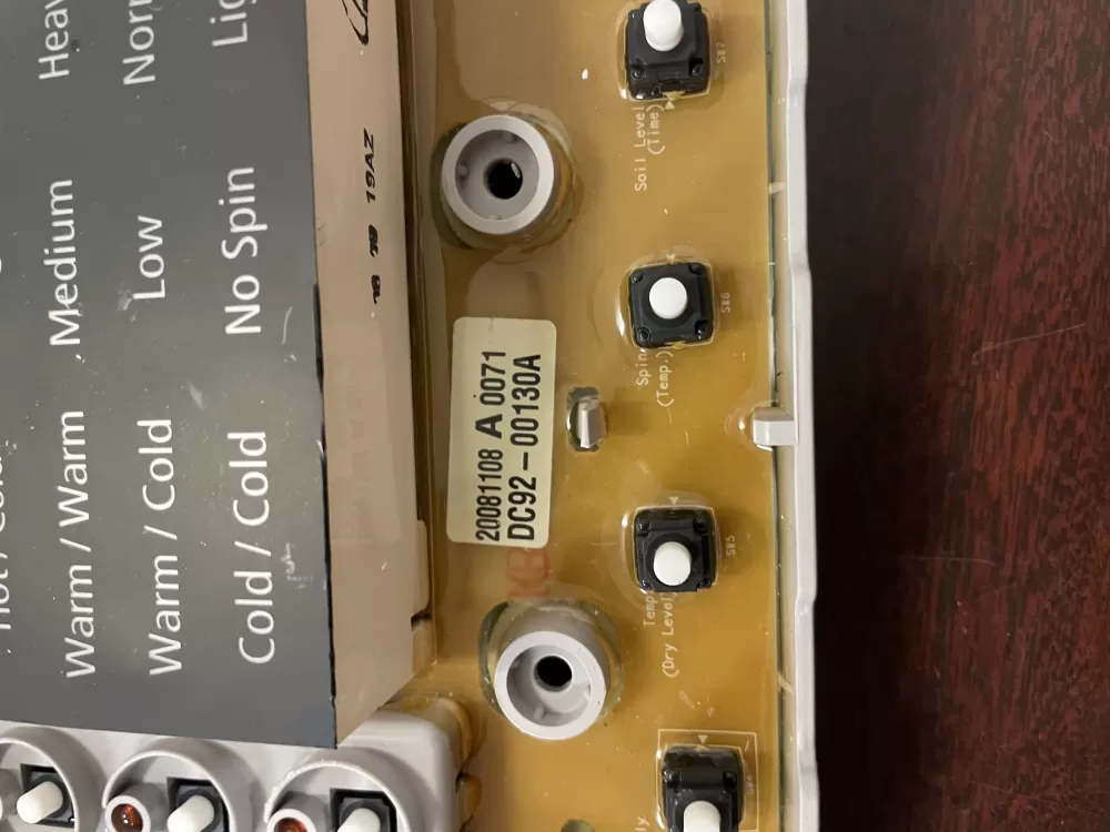 Samsung DC92-00130A DC92-00125A Washer UI Control Board AZ46890 | KMV105