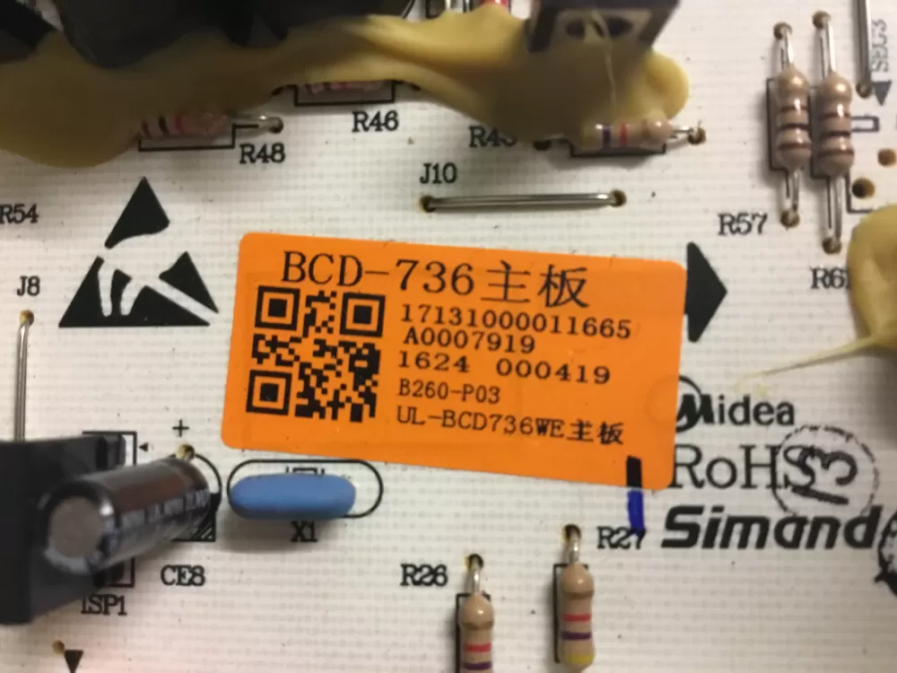 Midea Insignia 17131000011665 Refrigerator Main Control Board AZ15593 | NR6