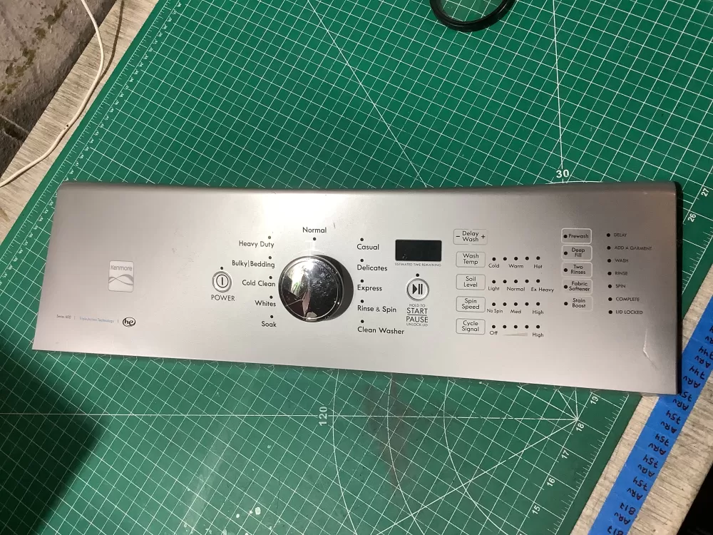 Kenmore W10643917 W10643919 Washer Touchpad Panel (scrathces)
