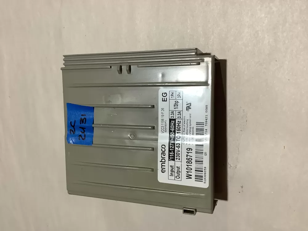 Kenmore  Whirlpool  KitchenAid  Maytag 519306059  W10893917  AP6030712  W10186719  W10285954  WPW10285954  4460593  PS11765768 Refrigerator Compressor Inverter Control