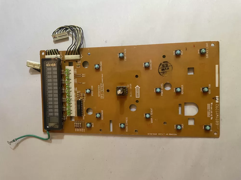 LG 6871W1S292A 6870W1A292A Oven Control Board