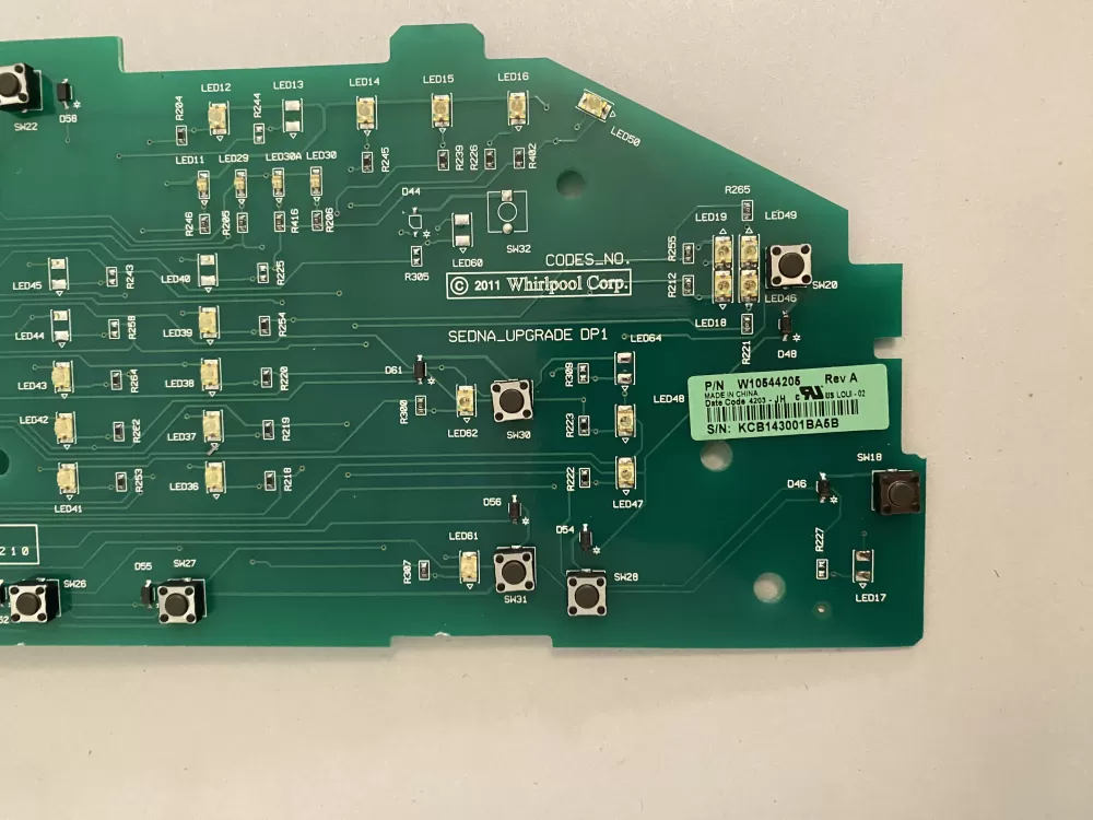 Whirlpool W10544205 WPW10536854 W10536854 Washer Control Board AZ119696 | BK2207