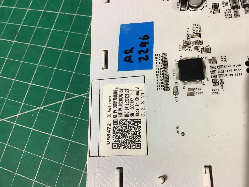 GE 308D1701G102 Washer Control Board UI Panel AZ191226 | AR2296