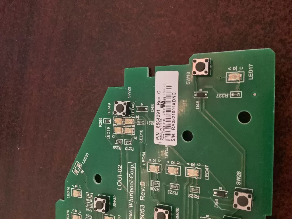 Whirlpool  Maytag  Kenmore  Sears 8564291 8563948 Washer Control Board