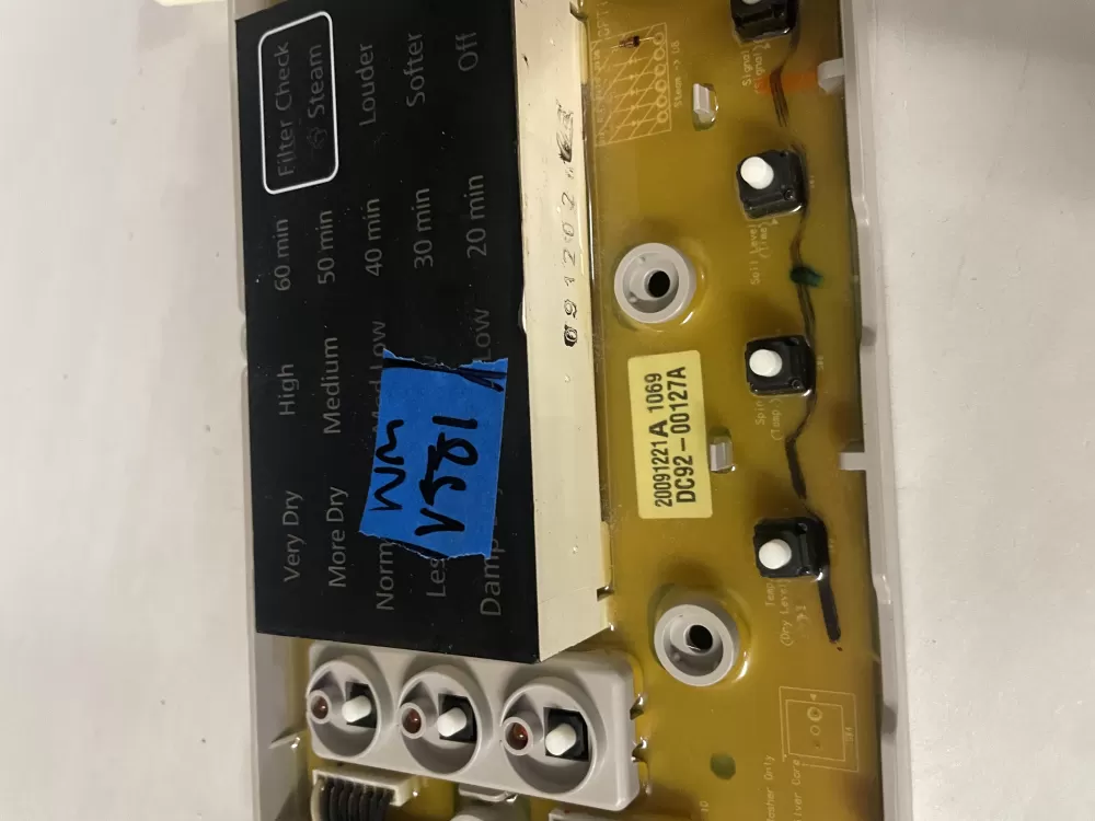 Samsung DC92 00127A Dryer Control Board AZ227419 | Wmv581