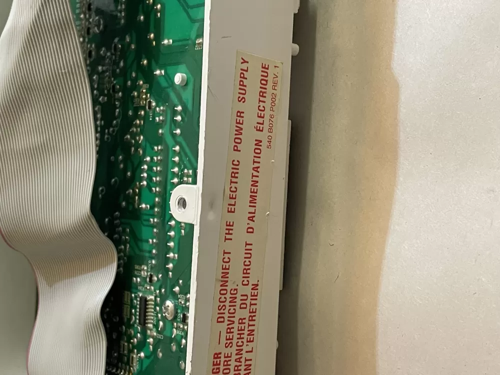 GE 540B076P002 Dryer Control Board UI Assembly AZ148888 | KMV22