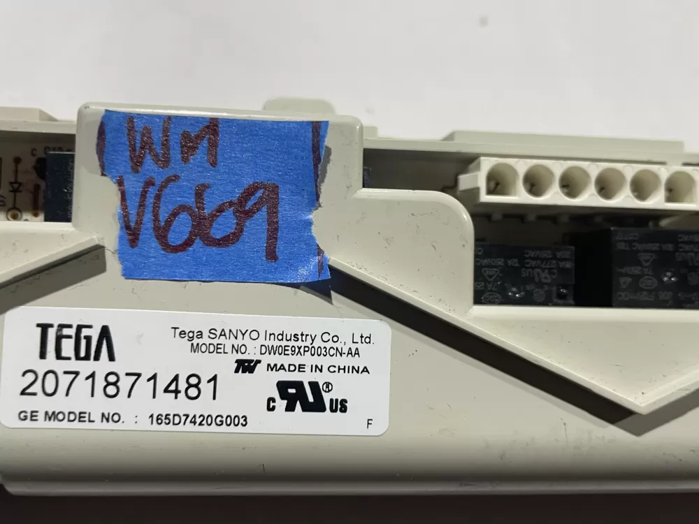 GE 165D7420G003 Dishwasher Electronic Control Board AZ113193 | Wmv669