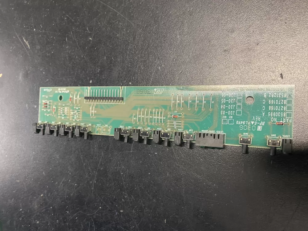 KitchenAid WP8531262  AP6012912  8531262  961952  PS11746133  8531262B Dishwasher User Interface Board
