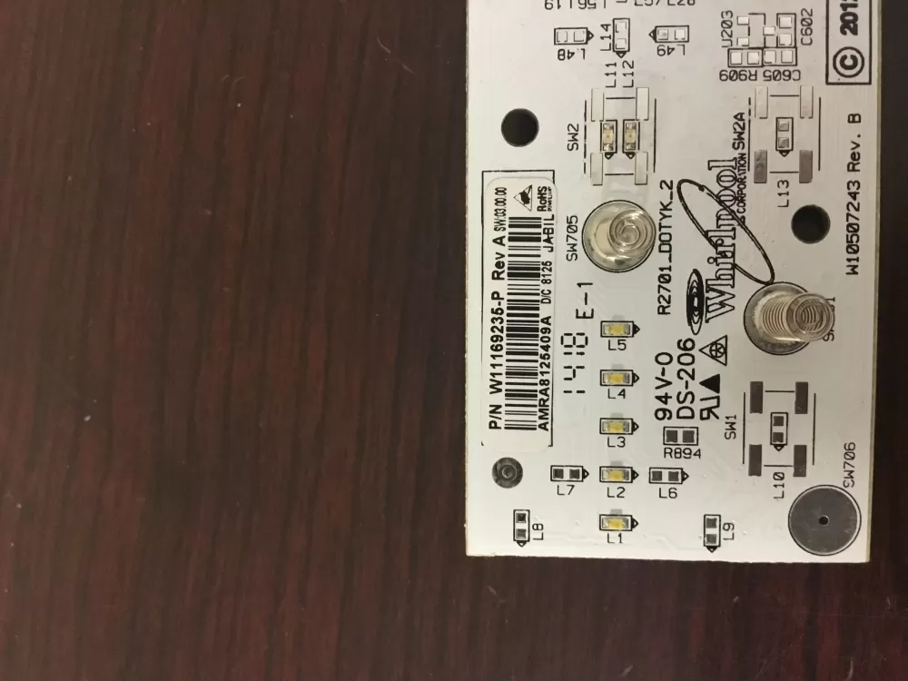 Whirlpool W11169235 Refrigerator Control Board whirlpool AZ207507 | BG1079