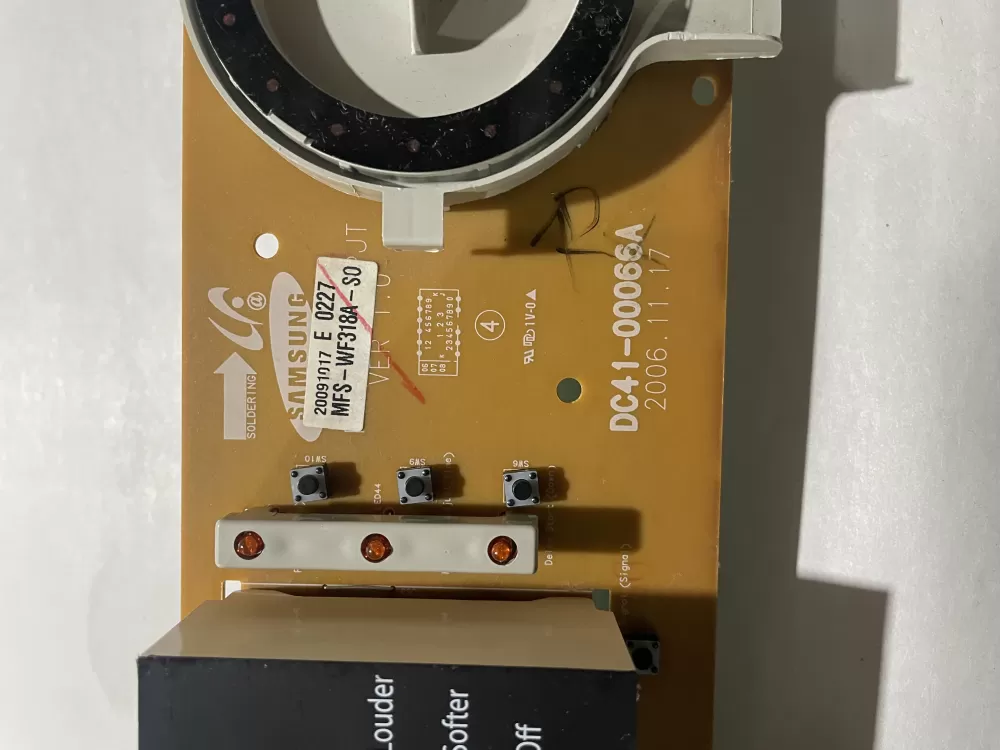 Samsung MFS-DV318A-S0 DC41-00066A Dryer UI Control Board AZ198248 | KMV850