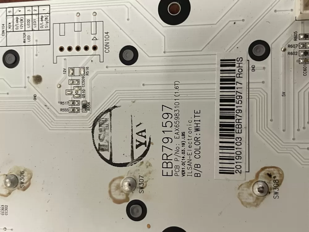 LG EBR79159717 Refrigerator Control Board Dispenser AZ30407 | WM330