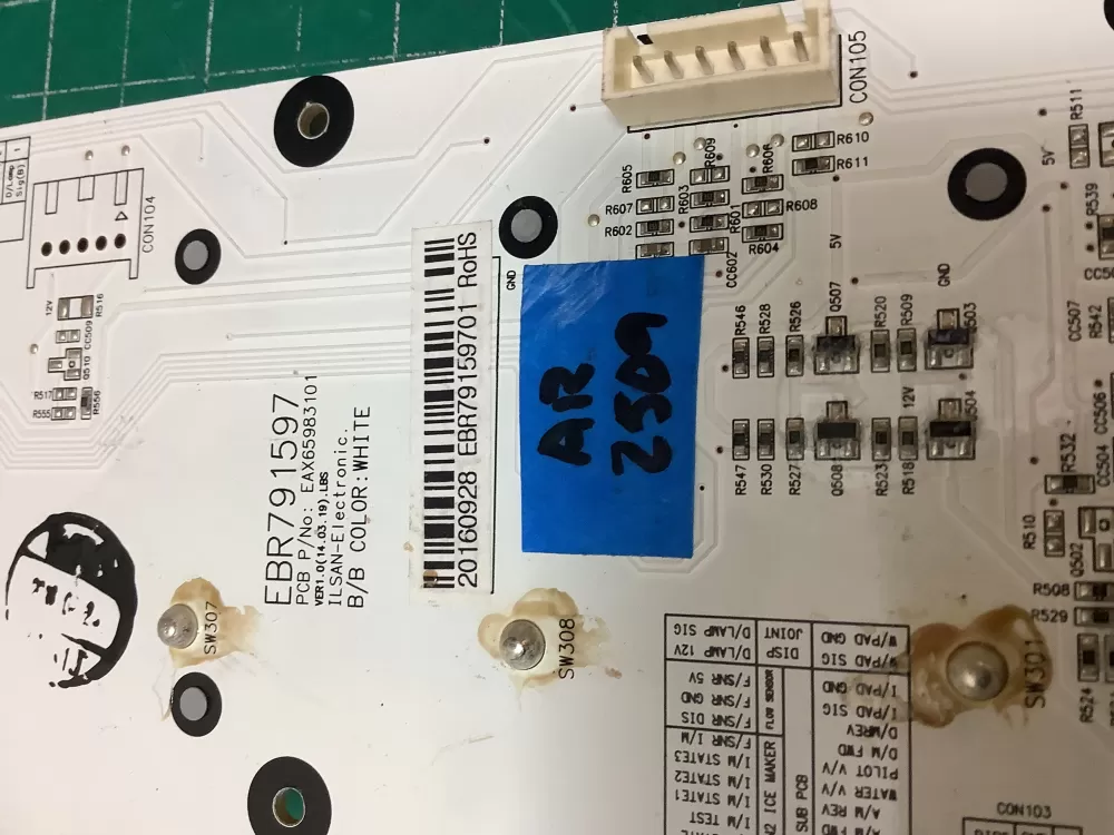 LG EBR79159701 Refrigerator Control Board Dispenser AZ226685 | AR2509