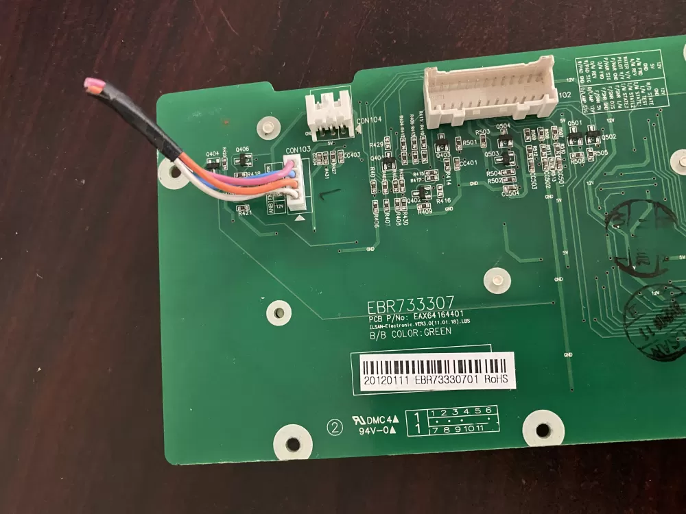 Kenmore LG EBR73330701 Refrigerator Control Board AZ34960 | BK938