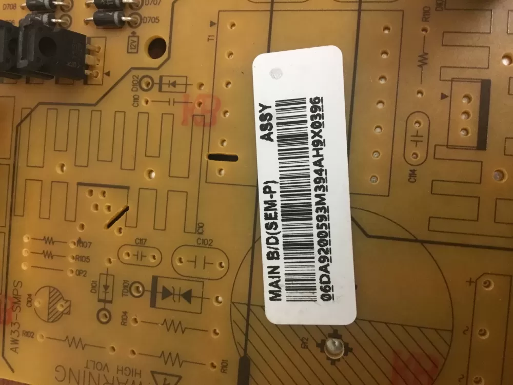 Samsung DA92 00593M Refrigerator Control Board AZ32859 | NRV357