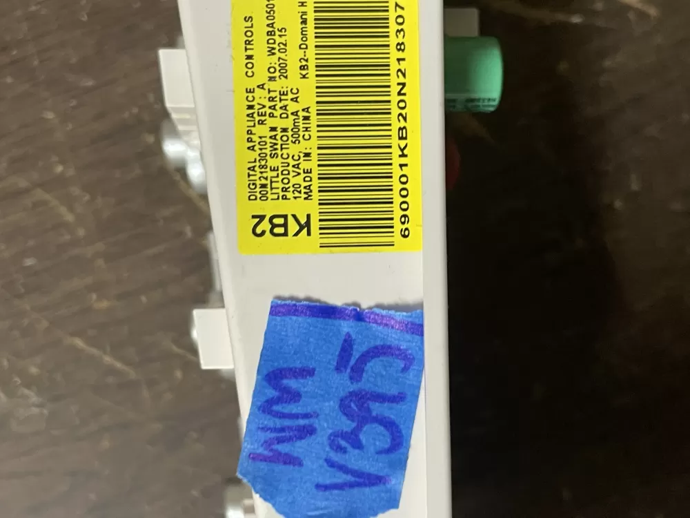 GE 00N21830101 WDBA0501000000 WH12X10355 Washer Control Board AZ44220 | WMV388
