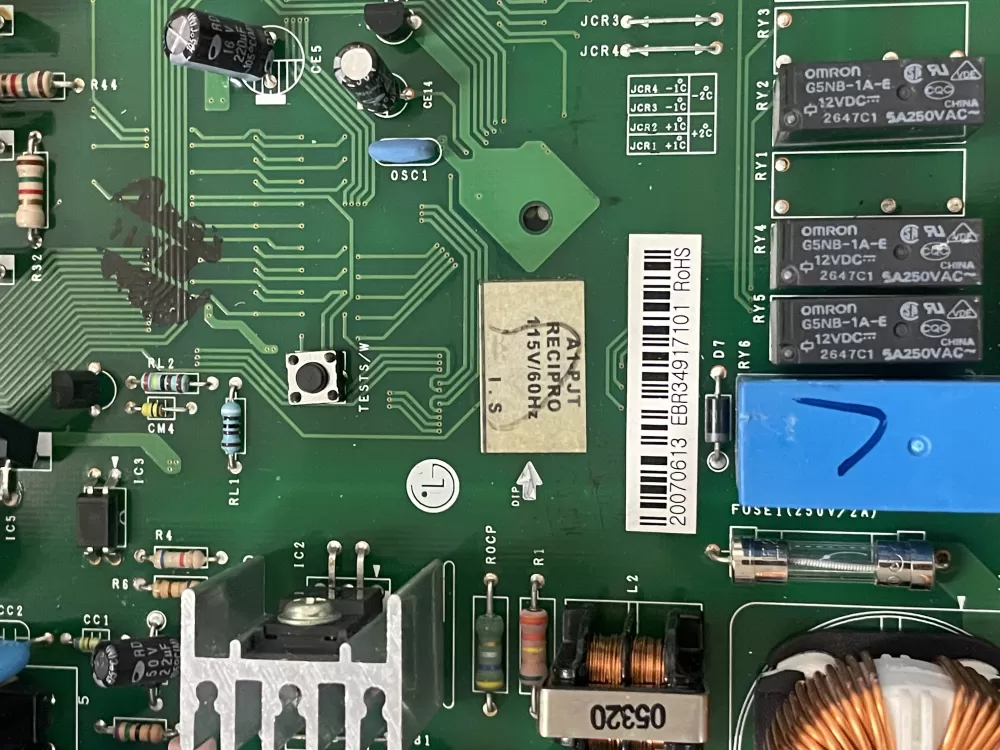 LG EBR34917101 Refrigerator Control Board AZ41591 | KM1726