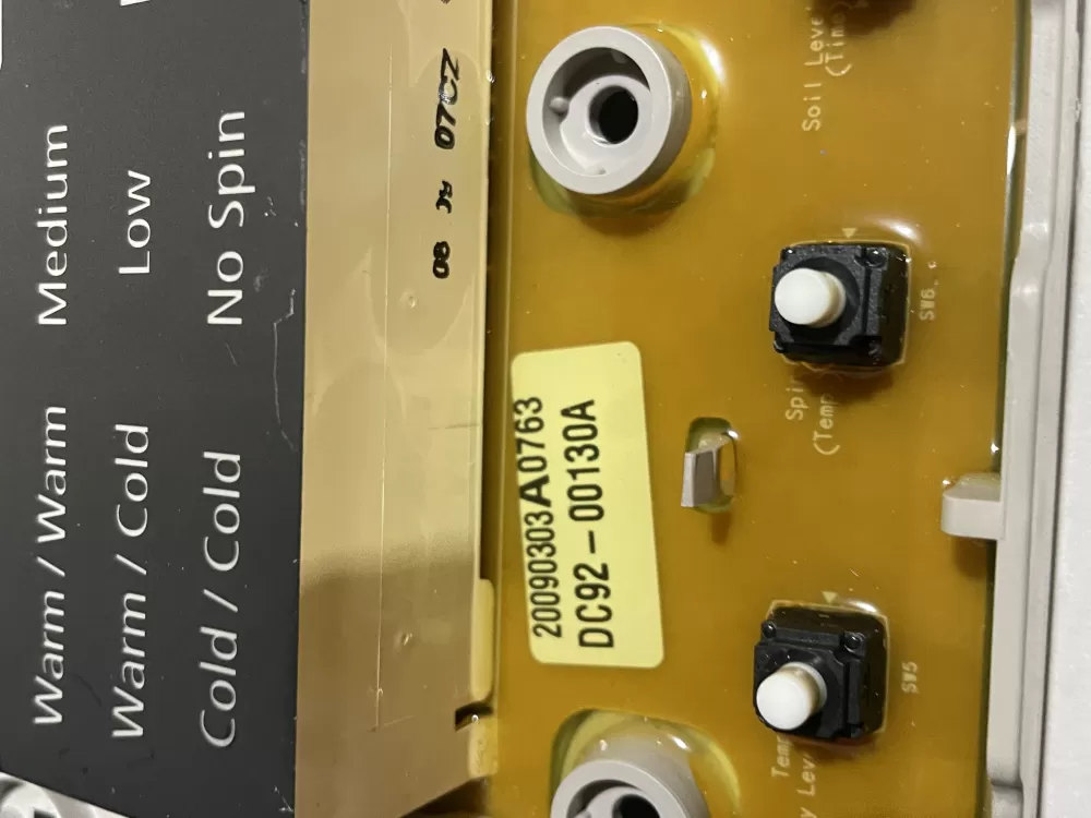 Samsung DC92-00130A DC92-00125A Washer UI Control Board AZ185935 | Wmv664
