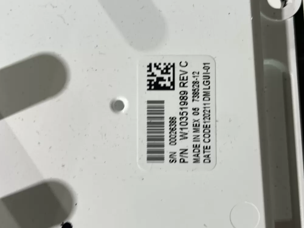 Kenmore W10272628 W10351989 Washer Interface Control Board AZ162092 | Wmv818
