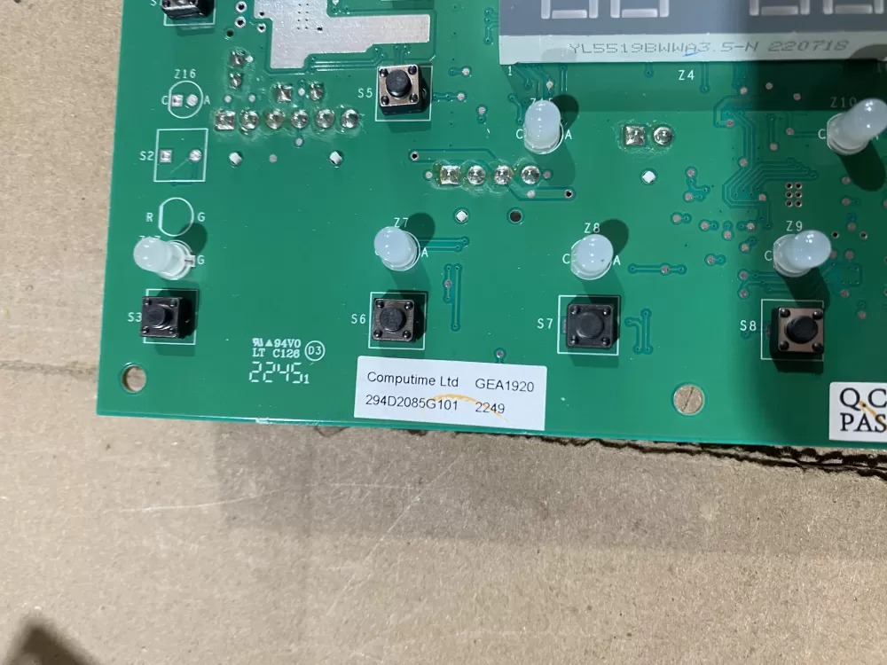 GE 294D2085G101 Refrigerator Dispenser Control Board AZ88301 | BK982