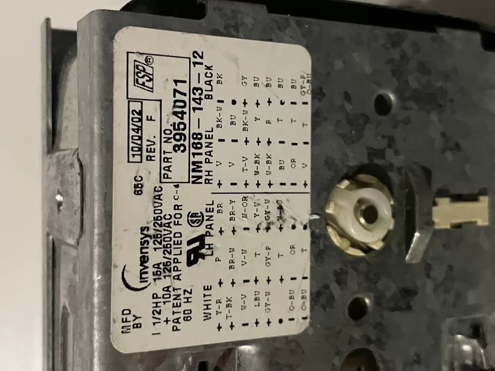 Whirlpool Kenmore 3954071 3954071R 3954717 Washer Timer AZ31620 | Wm321